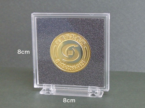 オリジナルコイン作成・オリジナルメダル作成・プラケース(角型／足付き)