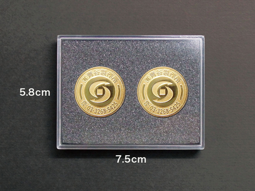 オリジナルコイン作成・オリジナルメダル作成・コイン2個収納用 プラケース 小