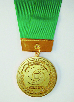 オリジナルコイン作成・オリジナルメダル作成・無地リボン・緑